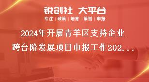 2024年開展青羊區(qū)支持企業(yè)跨臺(tái)階發(fā)展項(xiàng)目申報(bào)工作2023年期間獎(jiǎng)勵(lì)項(xiàng)目申報(bào)要求獎(jiǎng)補(bǔ)政策