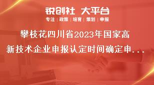 攀枝花四川省2023年國家高新技術(shù)企業(yè)申報認(rèn)定時間確定申報時間安排獎補(bǔ)政策